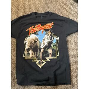 Ted Nugent Tour 2013 Concert T-Shirt Large Black Double Sided Rock Band Tee